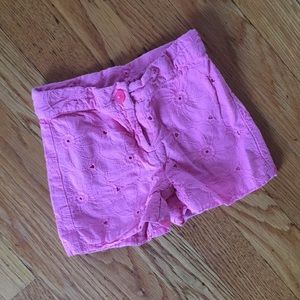 Janie & Jack pink floral shorts